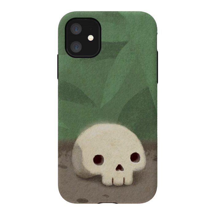 iPhone 11 StrongFit Jungle skull by Laura Nagel