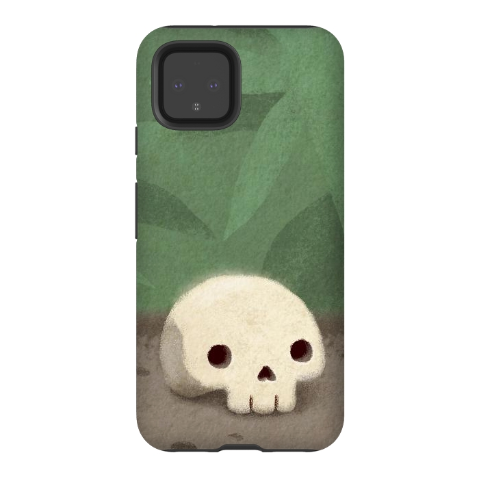 Pixel 4 StrongFit Jungle skull by Laura Nagel