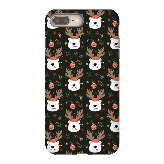 iPhone 7 plus StrongFit cute rein deer love by MALLIKA