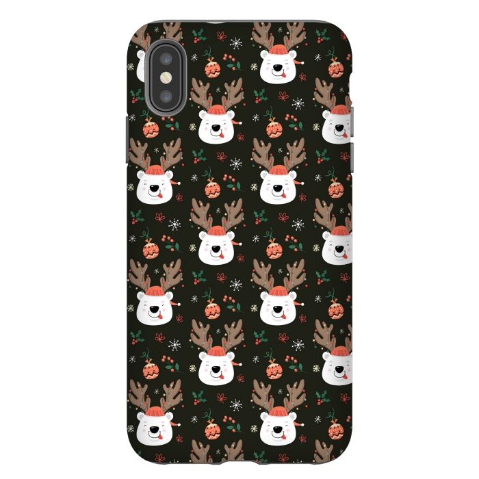 iPhone Xs Max StrongFit cute rein deer love by MALLIKA