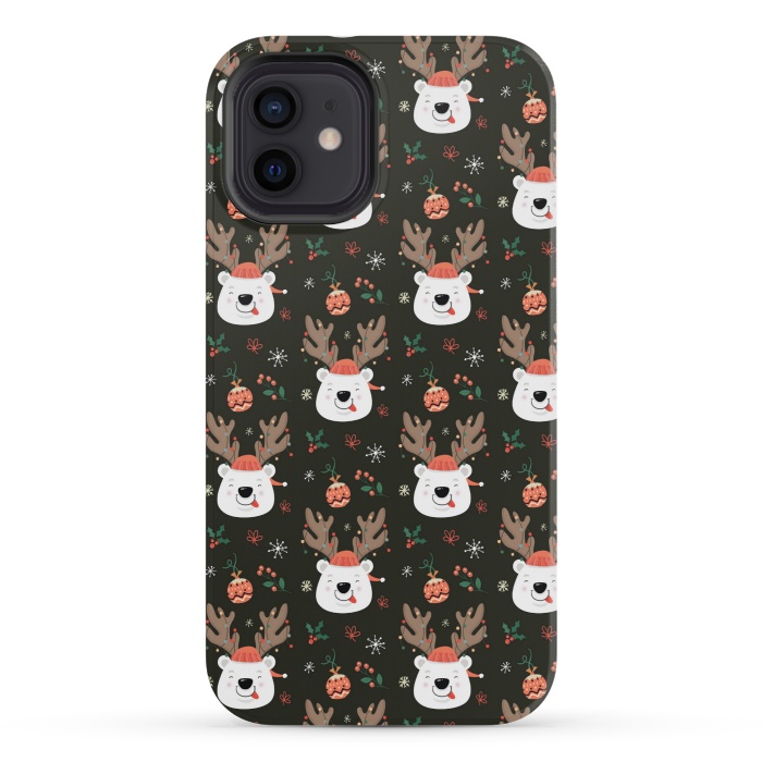 iPhone 12 mini StrongFit cute rein deer love by MALLIKA