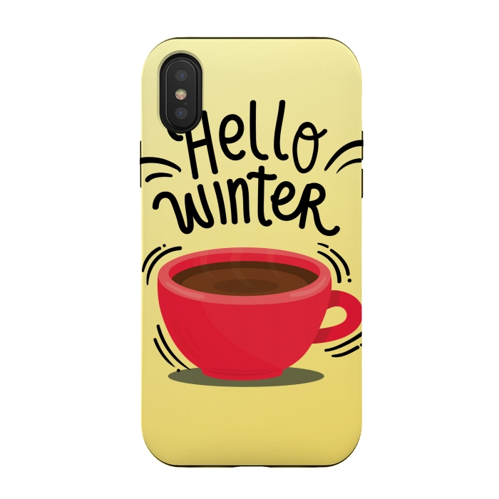 iPhone Xs / X StrongFit hello winter by MALLIKA