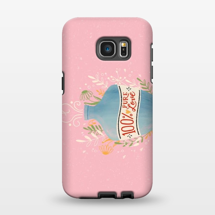 Galaxy S7 EDGE StrongFit Love potion. Colorful illustration with bottle of love. by Jelena Obradovic