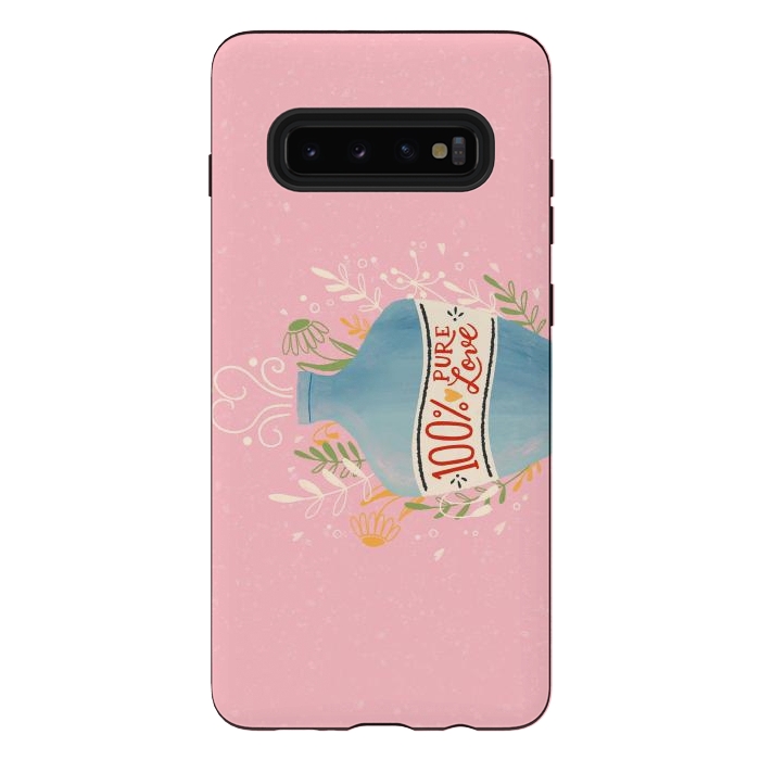 Galaxy S10 plus StrongFit Love potion. Colorful illustration with bottle of love. by Jelena Obradovic