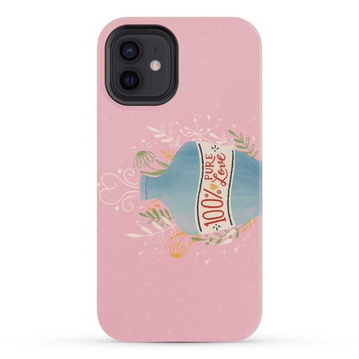 iPhone 12 mini StrongFit Love potion. Colorful illustration with bottle of love. by Jelena Obradovic