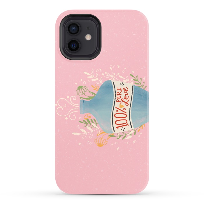 iPhone 12 StrongFit Love potion. Colorful illustration with bottle of love. by Jelena Obradovic