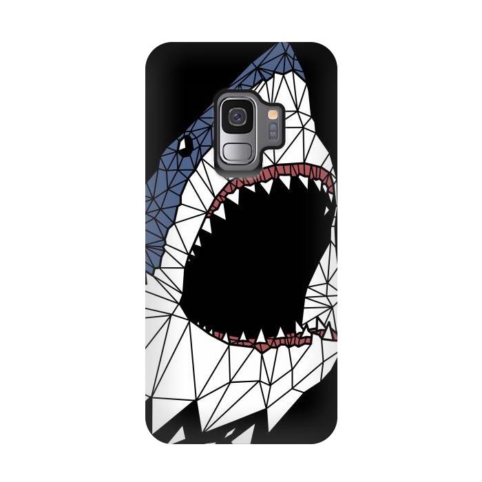 Galaxy S9 StrongFit Geometric Shark by Alberto