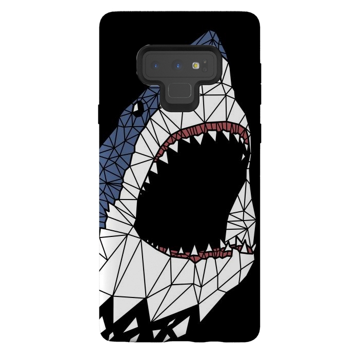 Galaxy Note 9 StrongFit Geometric Shark by Alberto