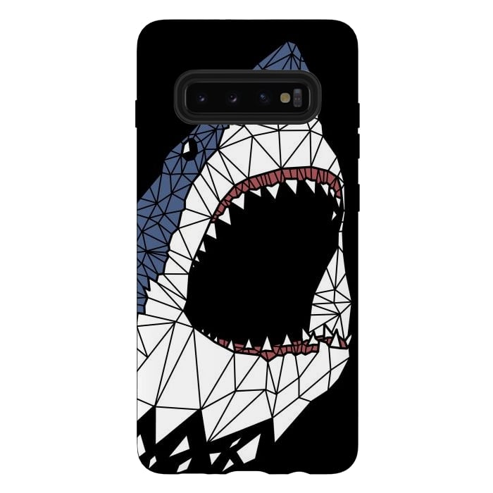 Galaxy S10 plus StrongFit Geometric Shark by Alberto