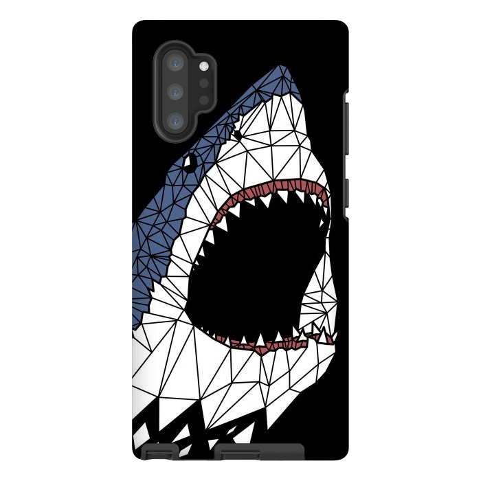 Galaxy Note 10 plus StrongFit Geometric Shark by Alberto