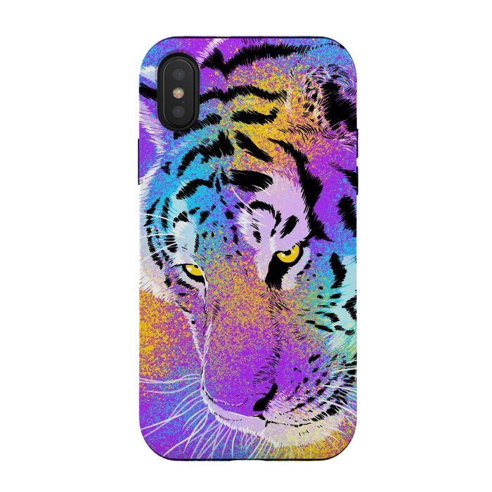 iPhone Xs / X StrongFit Colorful Tiger by Alberto