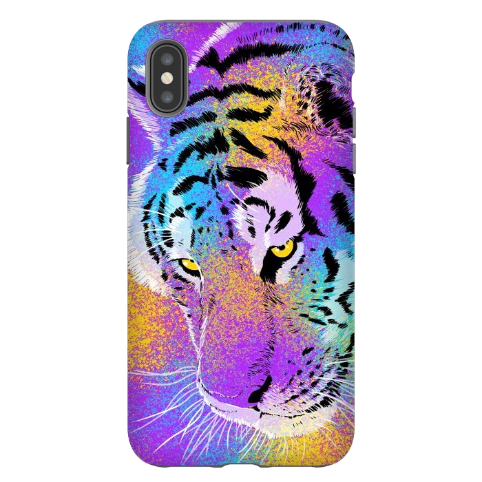 iPhone Xs Max StrongFit Colorful Tiger by Alberto