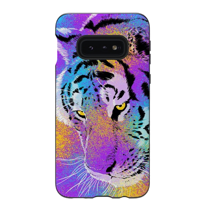 Galaxy S10e StrongFit Colorful Tiger by Alberto