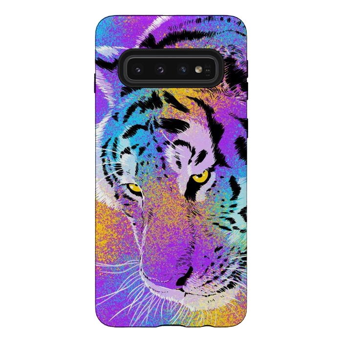 Galaxy S10 StrongFit Colorful Tiger by Alberto