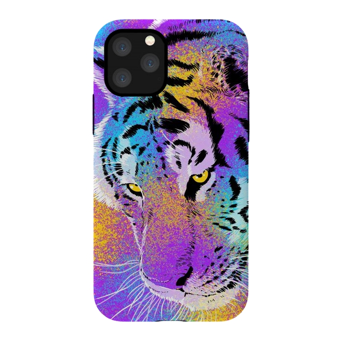 iPhone 11 Pro StrongFit Colorful Tiger by Alberto