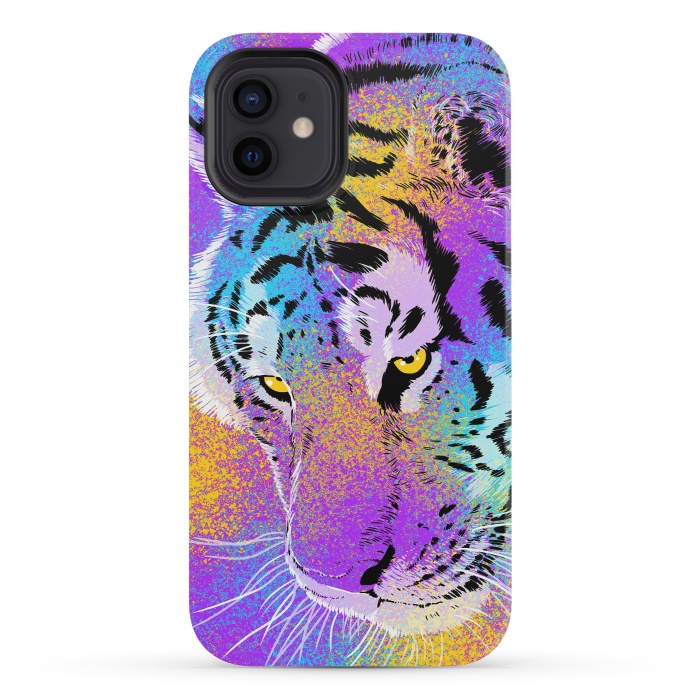 iPhone 12 mini StrongFit Colorful Tiger by Alberto