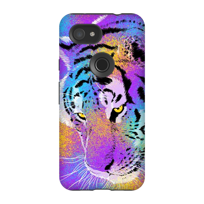 Pixel 3A StrongFit Colorful Tiger by Alberto