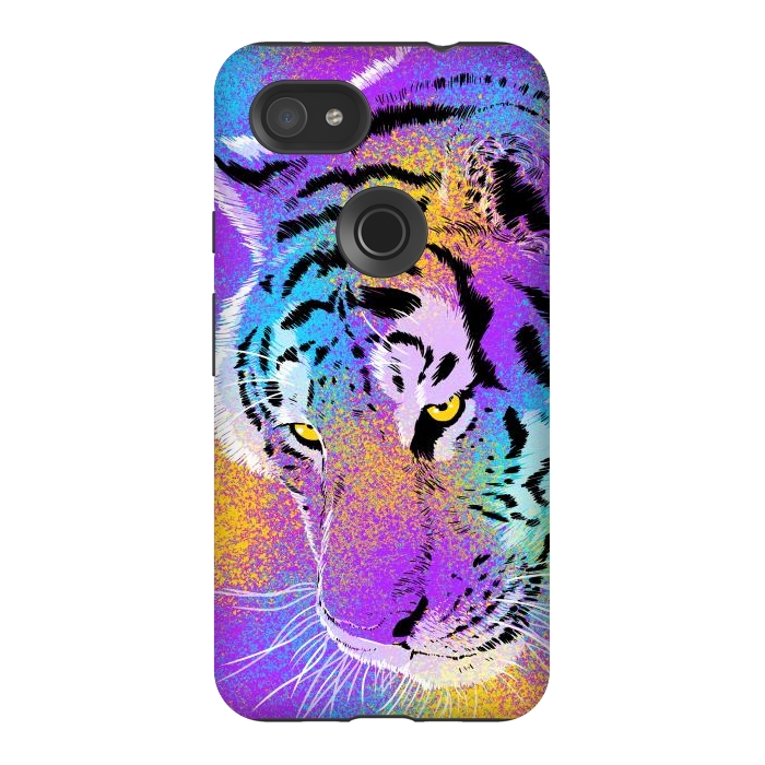 Pixel 3AXL StrongFit Colorful Tiger by Alberto
