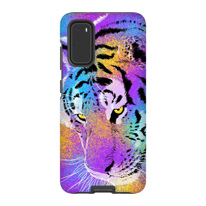 Galaxy S20 StrongFit Colorful Tiger by Alberto