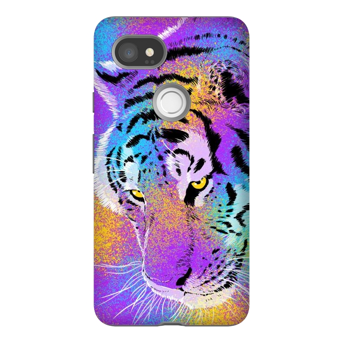 Pixel 2XL StrongFit Colorful Tiger by Alberto