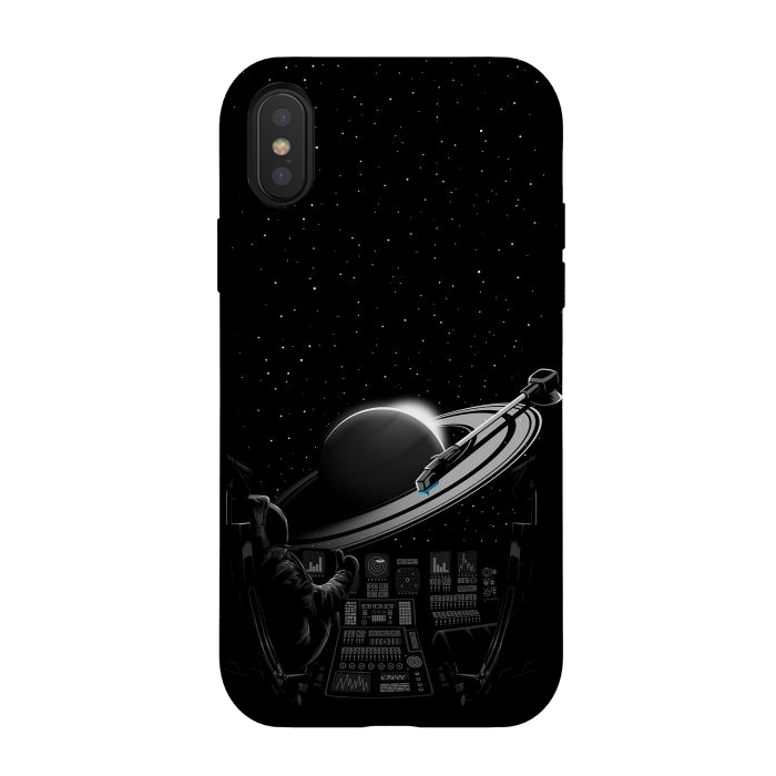 iPhone Xs / X StrongFit Saturn Astronaut Music by Alberto