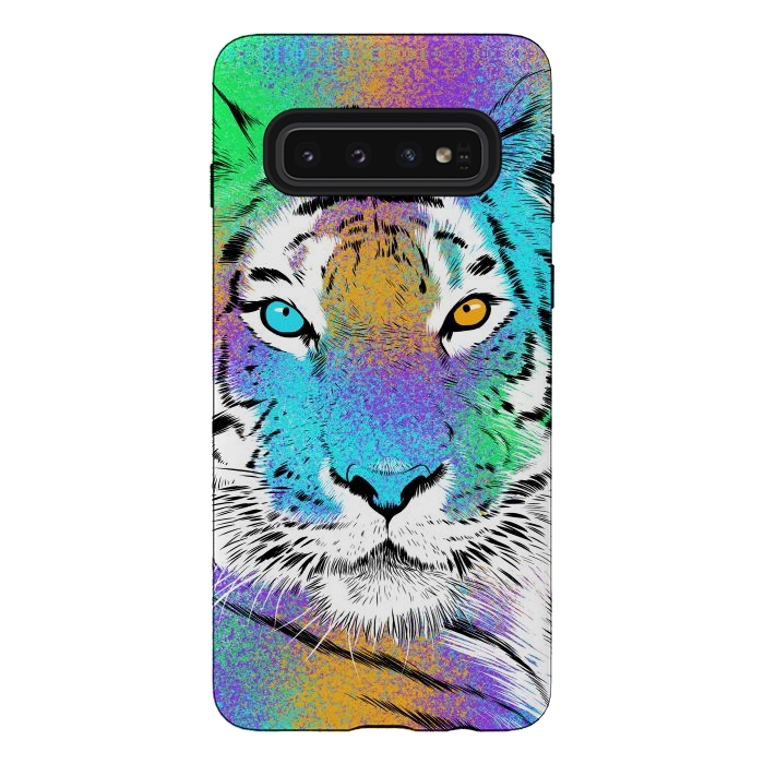 Galaxy S10 StrongFit Tiger Colorful by Alberto
