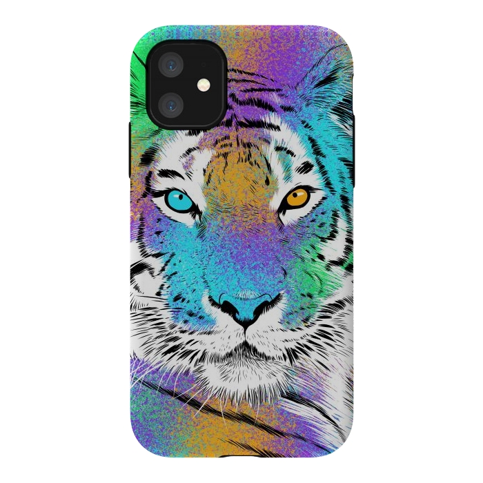 iPhone 11 StrongFit Tiger Colorful by Alberto