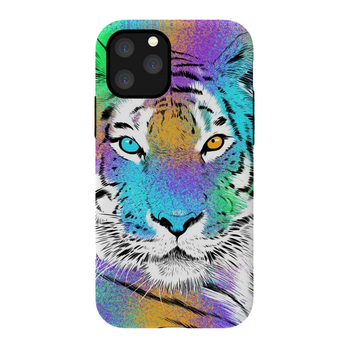 iPhone 11 Pro StrongFit Tiger Colorful by Alberto