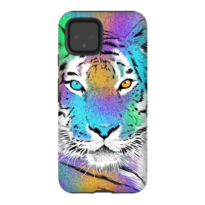 Pixel 4 StrongFit Tiger Colorful by Alberto