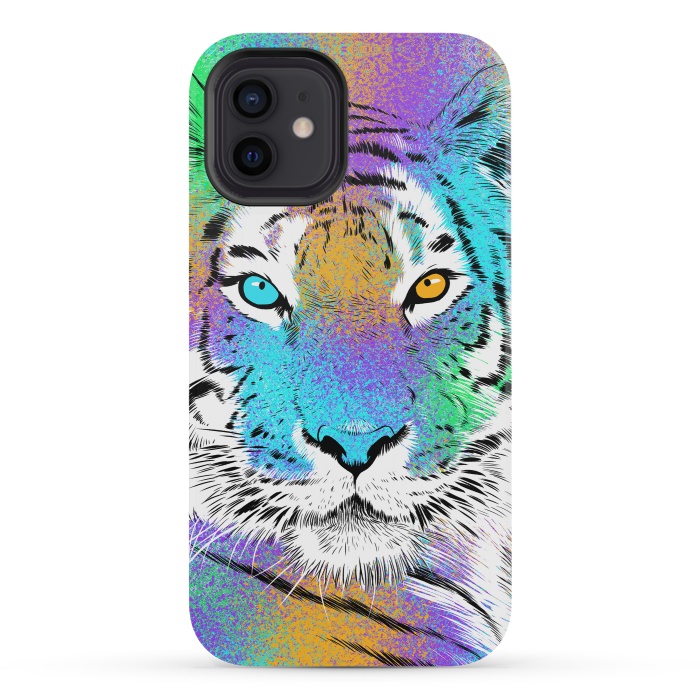 iPhone 12 mini StrongFit Tiger Colorful by Alberto