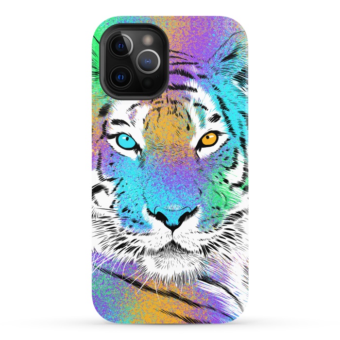 iPhone 12 Pro StrongFit Tiger Colorful by Alberto