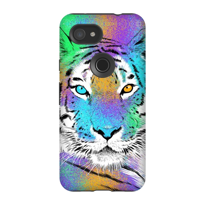 Pixel 3A StrongFit Tiger Colorful by Alberto