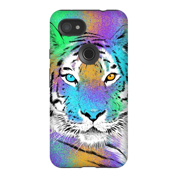 Pixel 3AXL StrongFit Tiger Colorful by Alberto