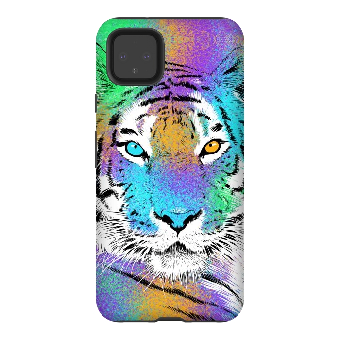 Pixel 4XL StrongFit Tiger Colorful by Alberto