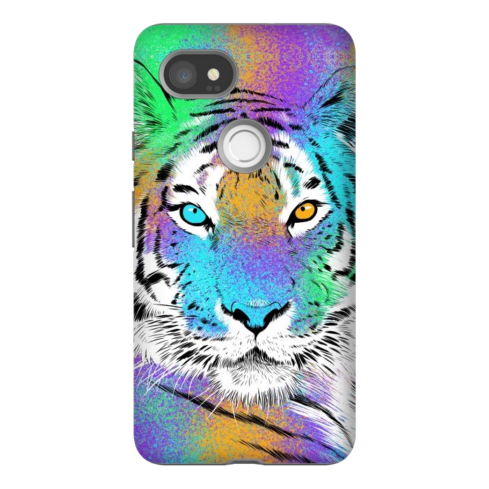 Pixel 2XL StrongFit Tiger Colorful by Alberto