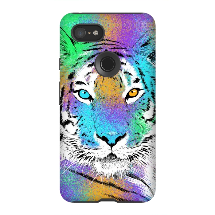 Pixel 3XL StrongFit Tiger Colorful by Alberto