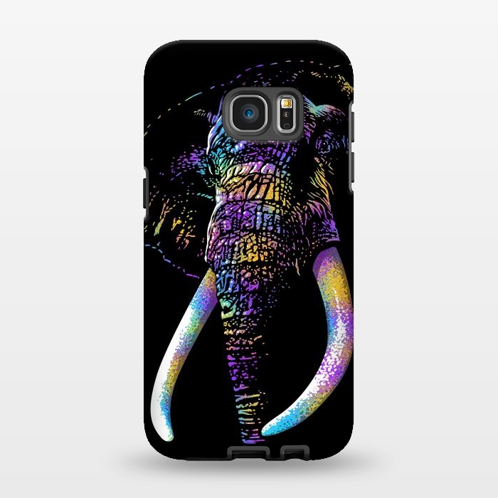 Galaxy S7 EDGE StrongFit Colorful Elephant by Alberto