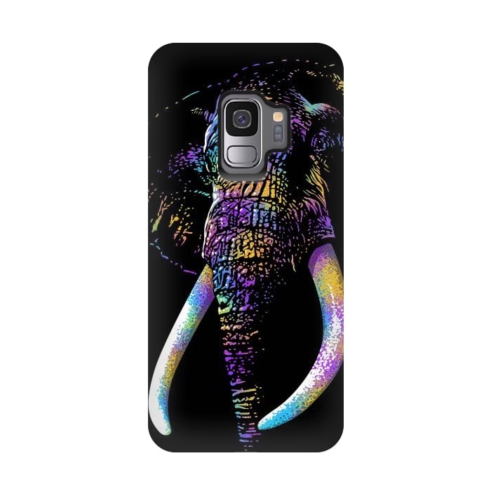 Galaxy S9 StrongFit Colorful Elephant by Alberto
