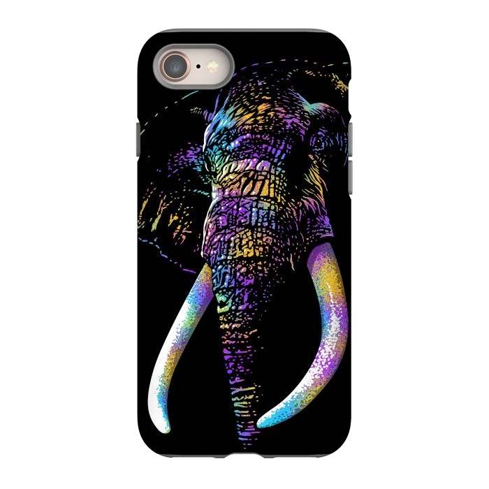 iPhone 8 StrongFit Colorful Elephant by Alberto