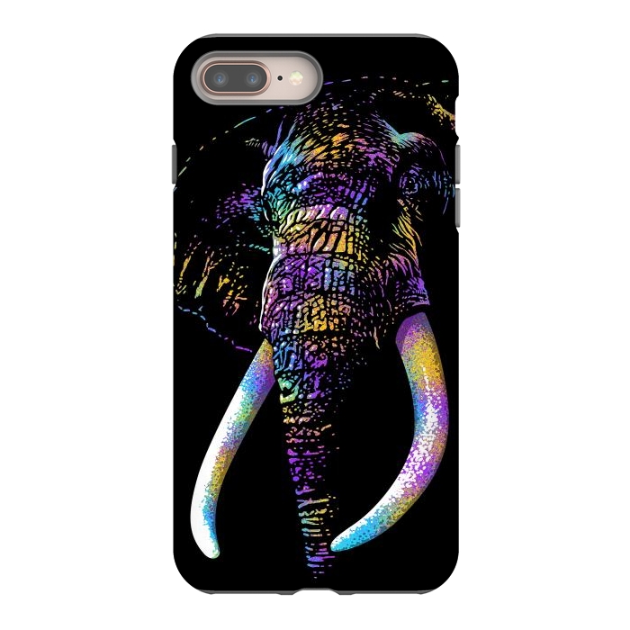 iPhone 8 plus StrongFit Colorful Elephant by Alberto