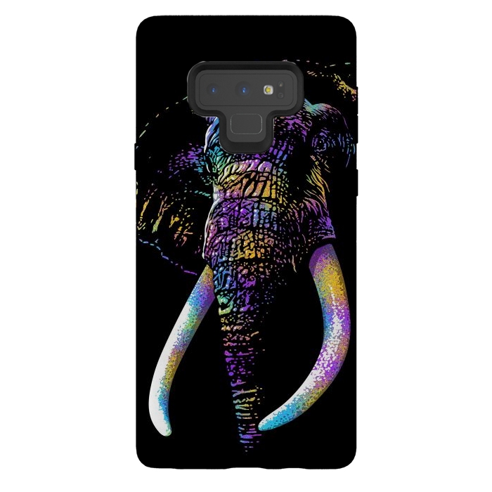 Galaxy Note 9 StrongFit Colorful Elephant by Alberto