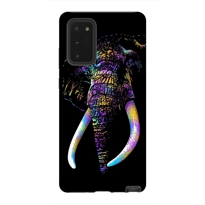 Galaxy Note 20 StrongFit Colorful Elephant by Alberto