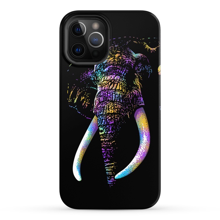 iPhone 12 Pro Max StrongFit Colorful Elephant by Alberto