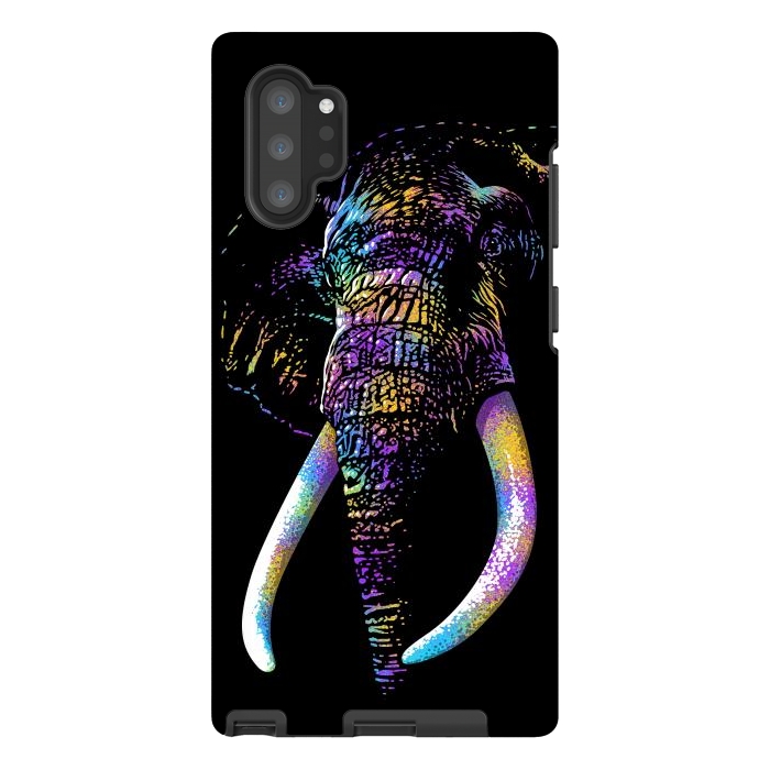 Galaxy Note 10 plus StrongFit Colorful Elephant by Alberto