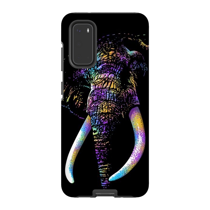 Galaxy S20 StrongFit Colorful Elephant by Alberto