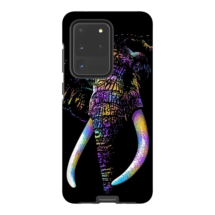 Galaxy S20 Ultra StrongFit Colorful Elephant by Alberto