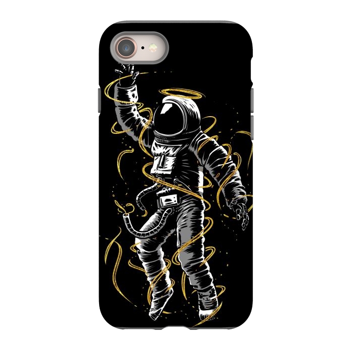 iPhone 8 StrongFit Astronaut lines gold by Alberto