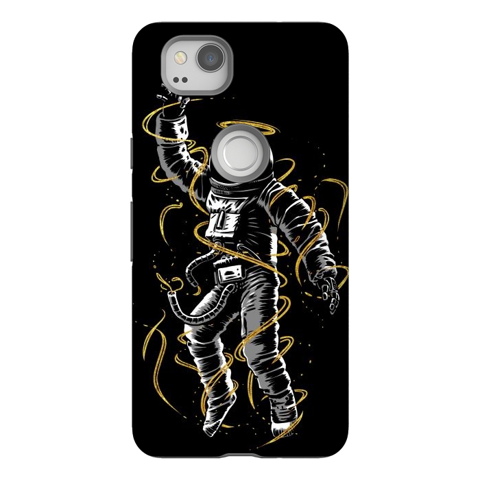 Pixel 2 StrongFit Astronaut lines gold by Alberto