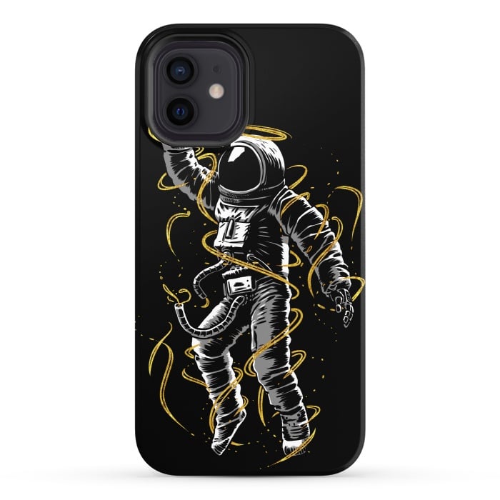 iPhone 12 StrongFit Astronaut lines gold by Alberto