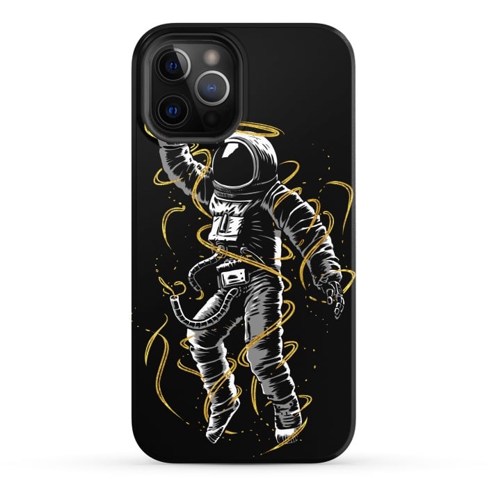 iPhone 12 Pro StrongFit Astronaut lines gold by Alberto